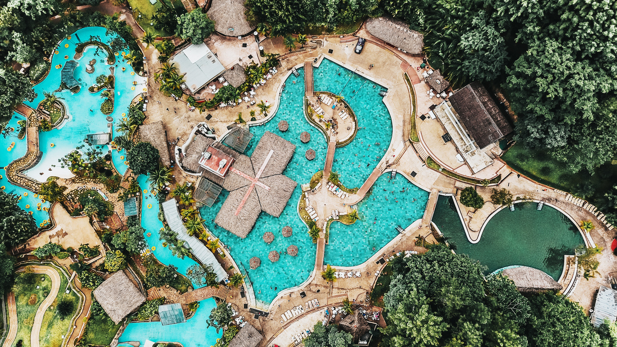 High Angle View Of Swimming Pools